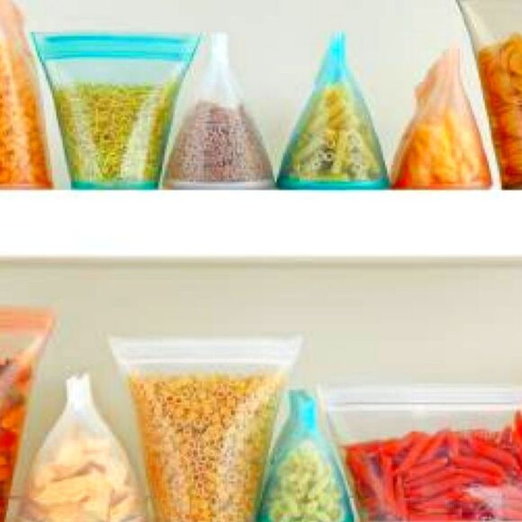 Zip Top Reusable Silicone 3-Piece Cup Set- Frost - Picture 2 of 16